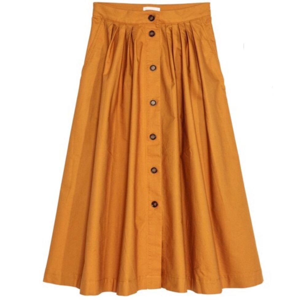 H&M button-front midi-length skirt
